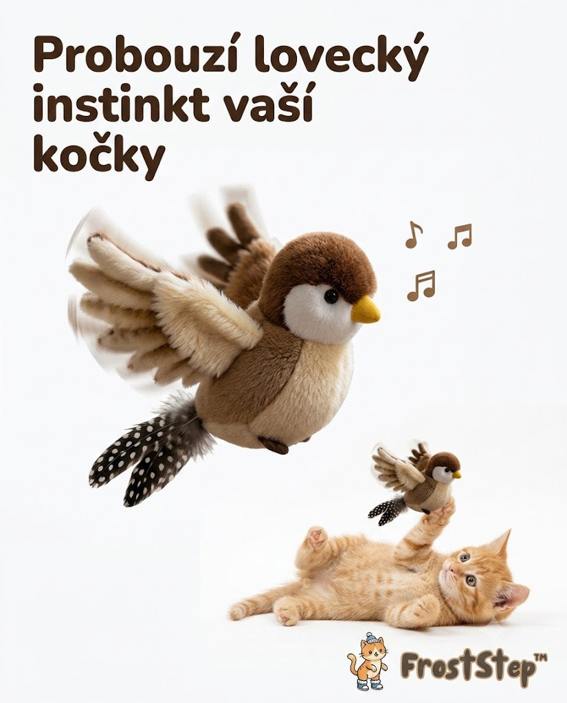 FrostStepᵀᴹ Létající ptáček s pohybem a zvukem