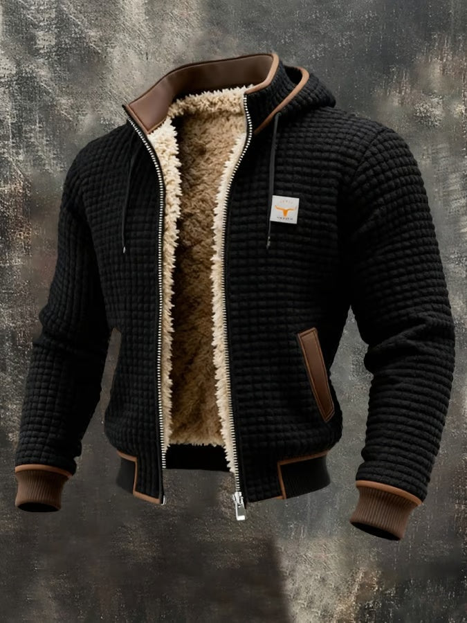 Grizzly™ | Pánská zimní bunda s hřejivým beránkem a texturou